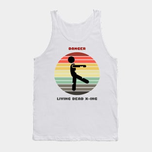 Sunset Zombie / Danger: Living Dead Crossing Tank Top